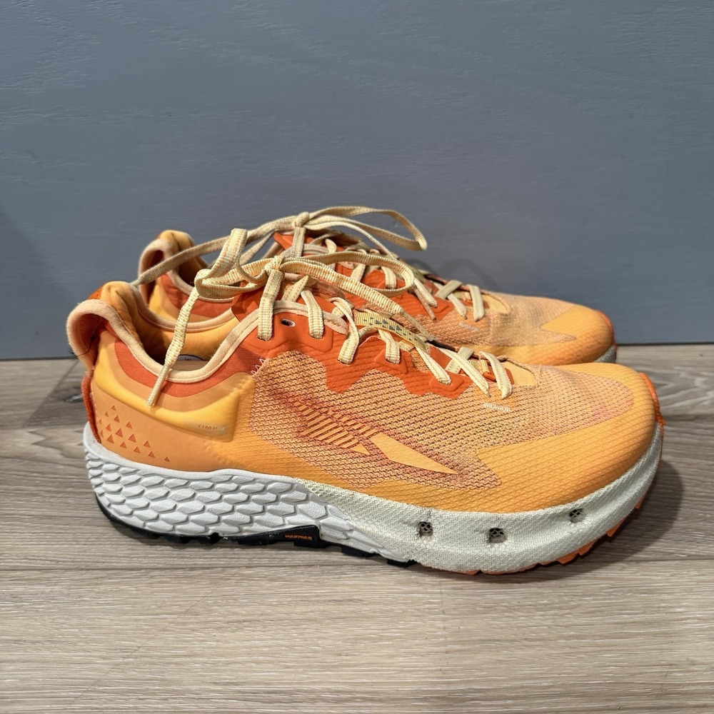 Altra Timp 4 Trail Running Shoes Orange Max Trac Sneakers Womens 10 AL0A548C880